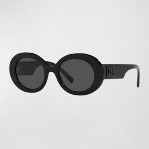 NWT Authentic‎  Dolce & Gabbana Black Round Sunglasses